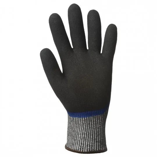 Gants anti coupures noir bleu HPPE enduit nitrile EUROCUT N505