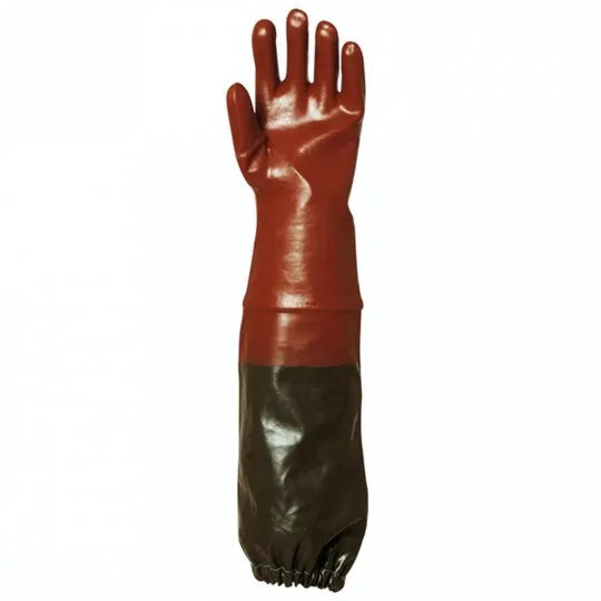 EUROCHEM 3669 Red 65cm PVC-coated cotton chemical protection gloves
