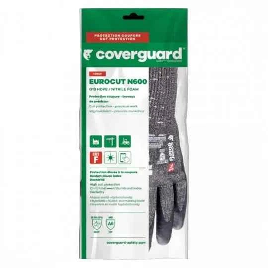 Gants anti - coupures en milieu sec enduite mousse de Nitrile coupure F EUROCUT N600 (Pack de 5) - Mes - Gants - Pros