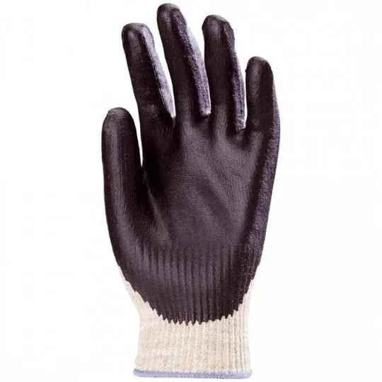 Gants anti coupures et manutention noir et beige en kevlar et nitrile EUROCUT STRONG 6990