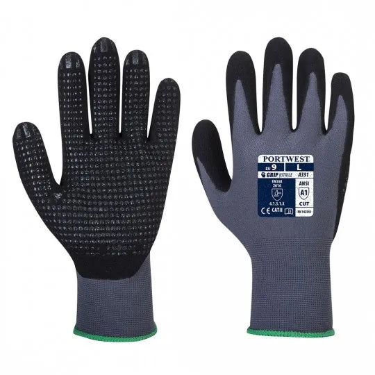 Gants manutention enduit nitrile avec picots DERMI FLEX PLUS A351