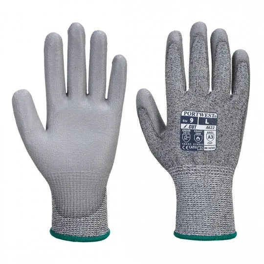 Level C Cut Resistant Gloves with PU Palm A622