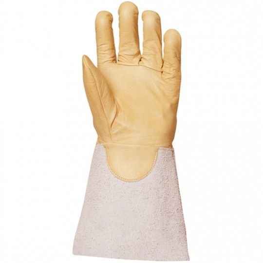 Sur gants électricien hydrofuge jaune beige manchette 15cm EUROHEAT 2550 - Mes - Gants - Pros