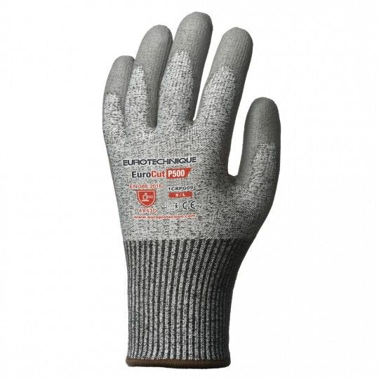 EUROCUT P500 grey PU coated anti-cut gloves