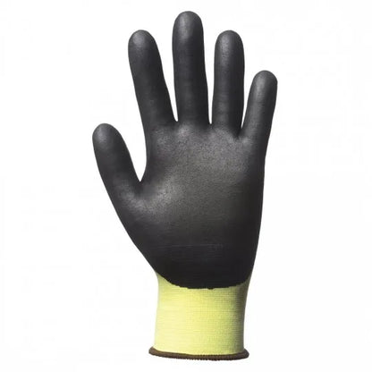 EUROCUT N318HVC yellow black HPPE nitrile coated cut resistant gloves