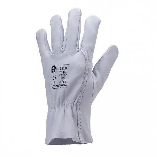 EUROSTRONG 2310 white full grain lambskin leather handling gloves
