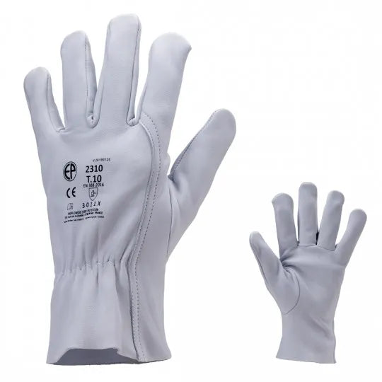 EUROSTRONG 2310 white full grain lambskin leather handling gloves