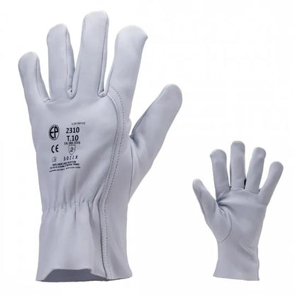 EUROSTRONG 2310 white full grain lambskin leather handling gloves