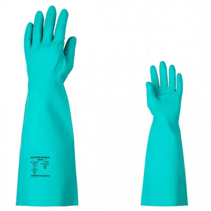 Gants de protection chimique vert en nitrile plus 5540 épaisseur 0.56 EUROCHEM N5540