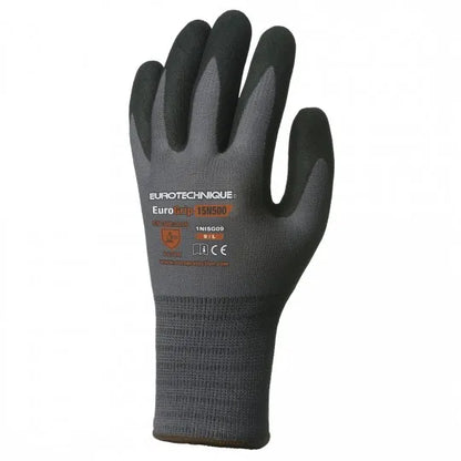 EUROLITE 15N500 grey-black nitrile-coated handling gloves