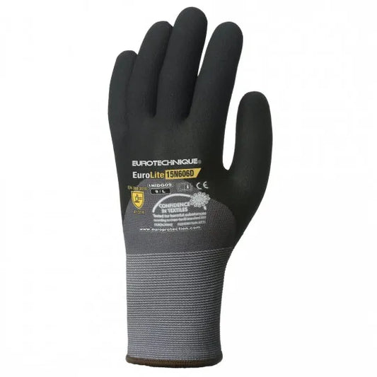 Dry environment handling gloves nitrile coated palm 3/4 back EUROLITE 15N606D
