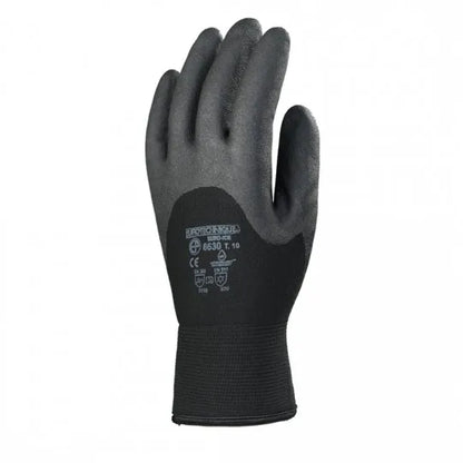 EUROICE 2 6630 Black PVC Water-Repellent Anti-Cold Gloves
