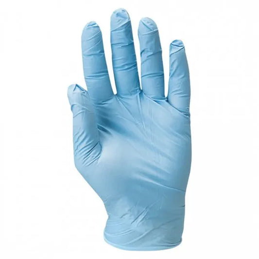 EURO-ONE 5910 AQL 1.5 Blue Powdered Nitrile Gloves (Pack of 100)