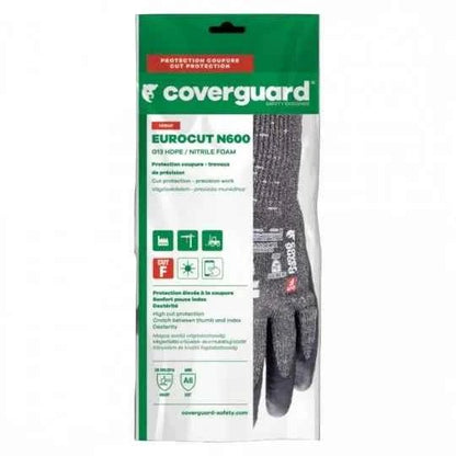 Gants anti - coupures en milieu sec enduite mousse de Nitrile coupure F EUROCUT N600 (Pack de 5) - Mes - Gants - Pros