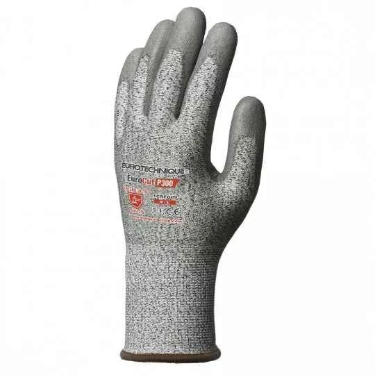 Gants anti coupures gris enduit PU EUROCUT P300