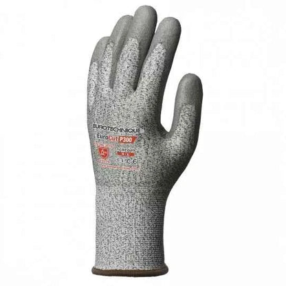 Gants anti coupures gris enduit PU EUROCUT P300