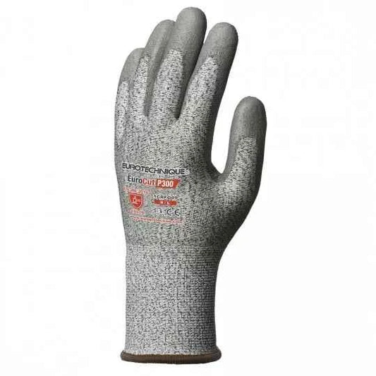 Gants anti coupures gris enduit PU EUROCUT P300