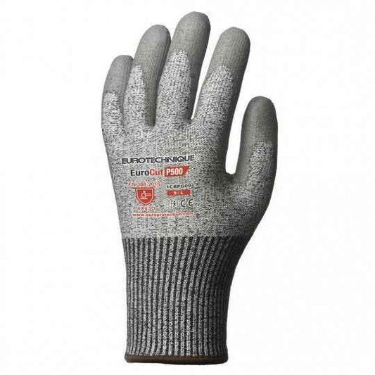 Gants anti-coupures gris enduit PU EUROCUT P500