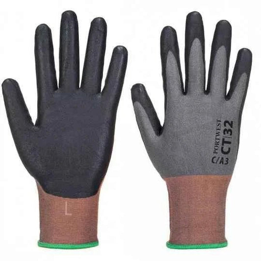 Gants anti - coupures niveau C jauge 18 avec renfort pouce et index en mousse nitrile CT32 - Mes - Gants - Pros