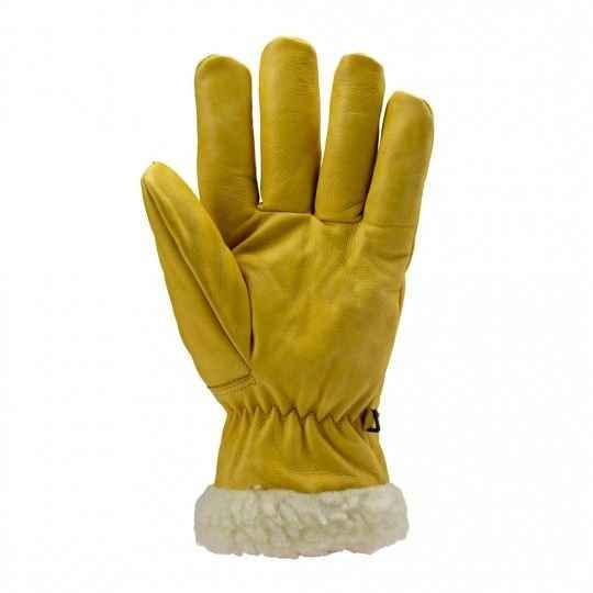 Gants anti froid jaune fleur de vachette fourrés EUROWINTER ISLANDE 2490
