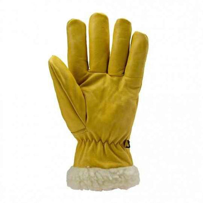 Gants anti froid jaune fleur de vachette fourrés EUROWINTER ISLANDE 2490