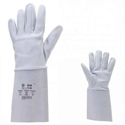 Gants de soudure antistatique blanc gris fleur d’agneau et manchette croûte EUROWELD 2540 - Mes - Gants - Pros