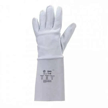Gants de soudure antistatique blanc gris fleur d’agneau et manchette croûte EUROWELD 2540 - Mes - Gants - Pros