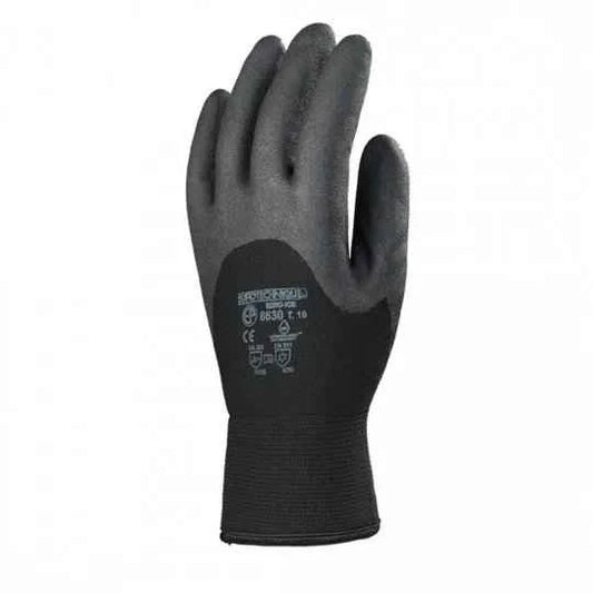 Gants déperlants anti froid noir en PVC EUROICE 2 6630