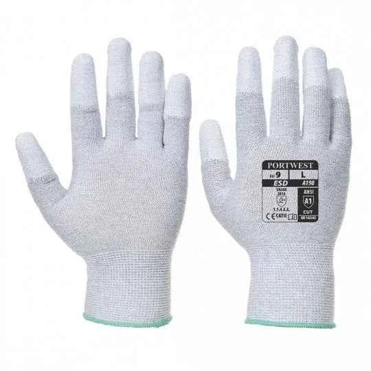Gants ESD avec doigts enduit PU A198