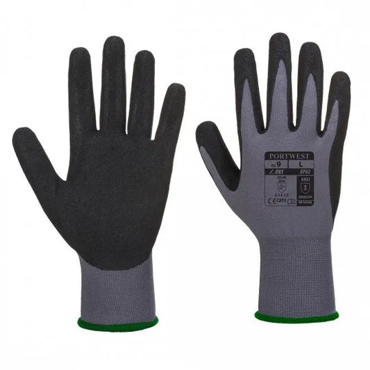 DERMAFLEX AQUA AP62 water-repellent sandy nitrile handling gloves