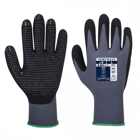 Nitrile coated handling gloves with studs DERMI FLEX PLUS A351