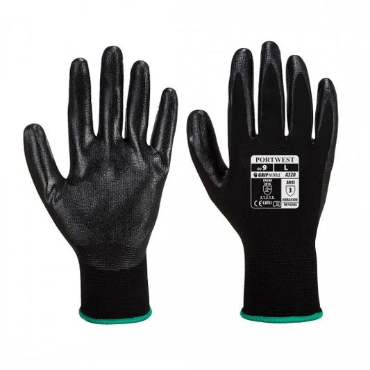 DEXTI GRIP A320 nitrile foam handling gloves for greasy environments
